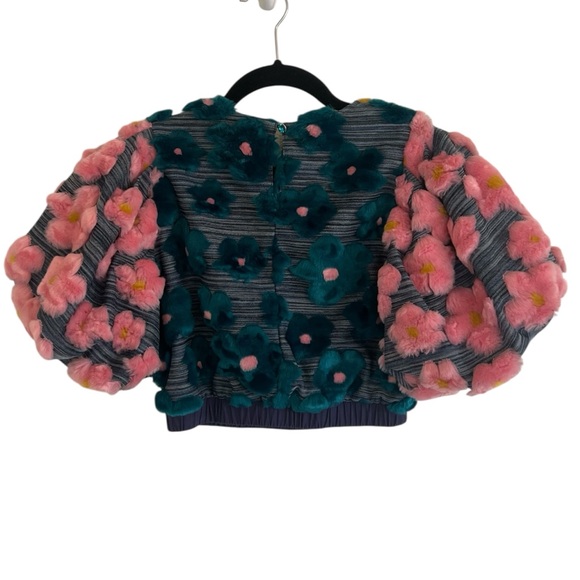 Queen Of Sparkles Colorblock Fur Flower Skirt & Top Set XS - Picture 2 of 13